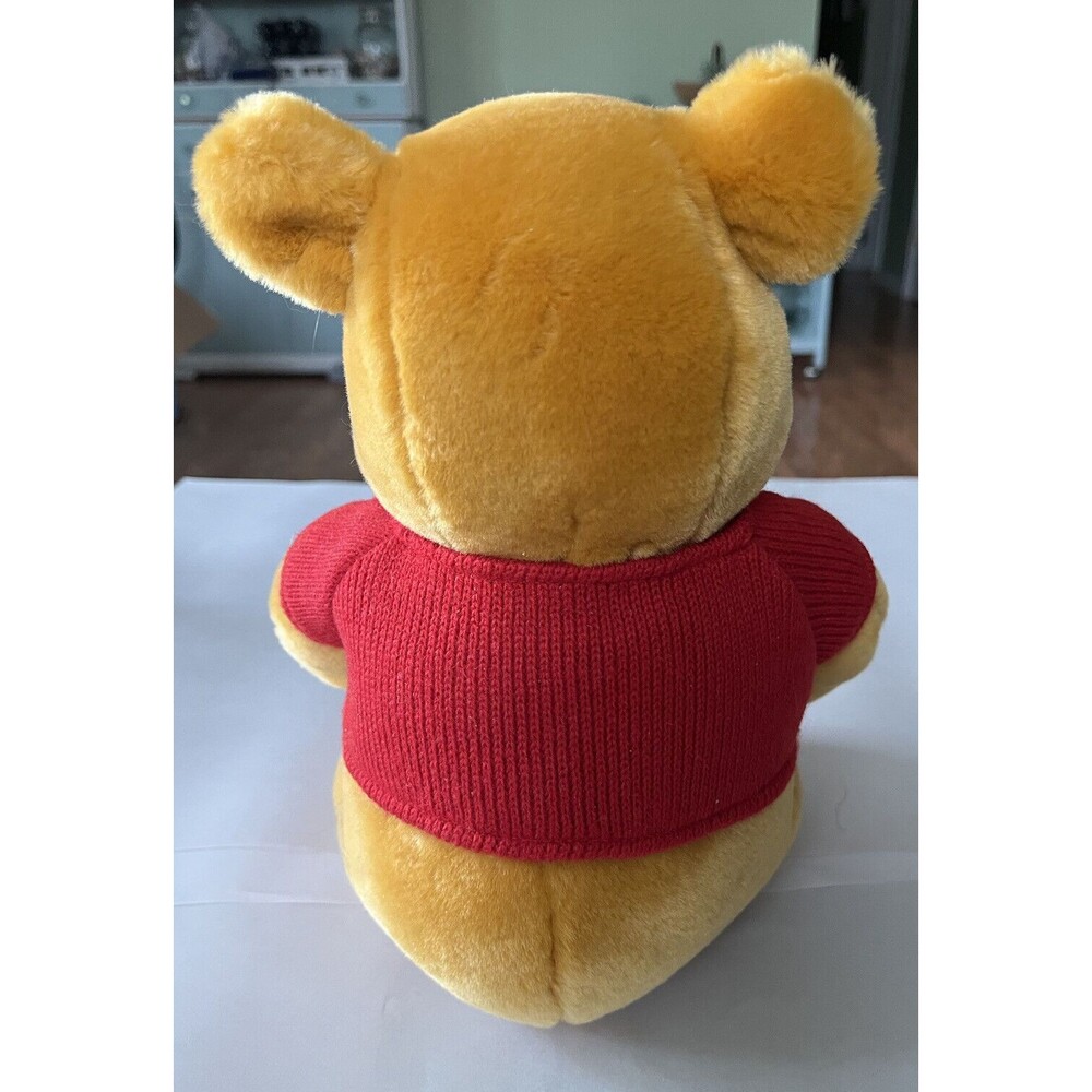 Disney Winnie the Pooh Pooh Bear Stuffed Animal Plush Red Sweater 11" - Picture 5 of 6